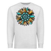 Oatmeal Heather gemstone sunflower Premium Sweatshirt - RanaPortraitStore