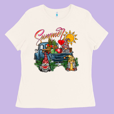 Summer Gnomes  Truck Ladies Tee Designed By Cowhidedigitalart