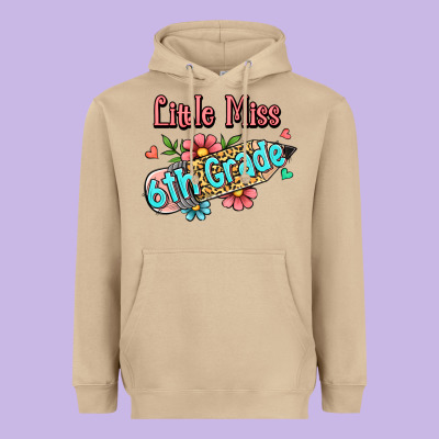 Little Miss Sixth Grade Heavyweight Hoodie Designed By Ranaportraitstore
