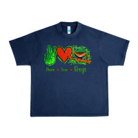 Navy Peace Love Frogs Urban Heavy Tee - Jasminsmagicworld