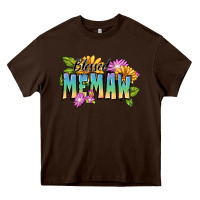 Chocolate Brown Blessed memaw Mother's Day Heavy Core Tee - FaDigitalArtStudio