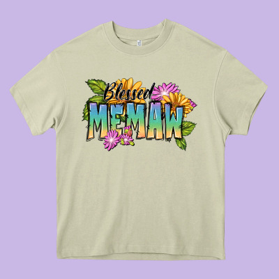 Blessed Memaw Mother's Day Heavy Core Tee Designed By Fadigitalartstudio