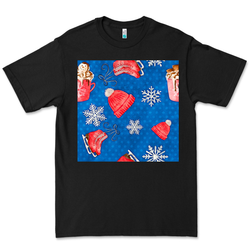 Winter  Snowflakes Hot Cocoa Ice Skating Shoes Premium Tee by FaDigitalArtStudio | Teevron
