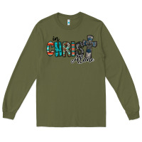 Army Green in christ alone Long Sleeve Tee - RacoonDesign
