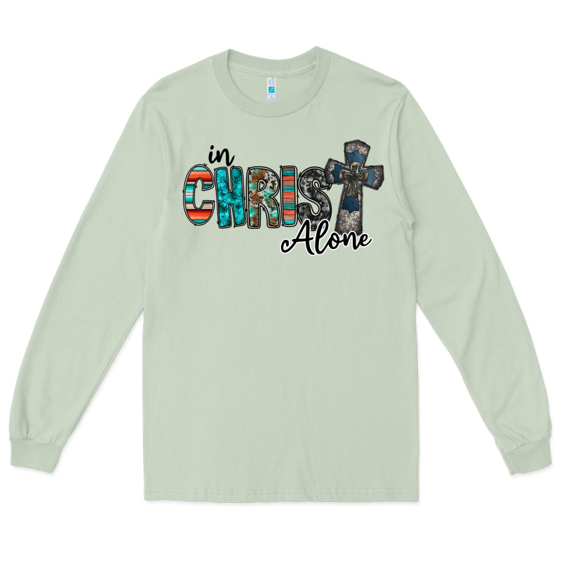 In Christ Alone Long Sleeve Tee by RacoonDesign | Teevron