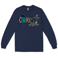 Navy in christ alone Long Sleeve Tee - RacoonDesign