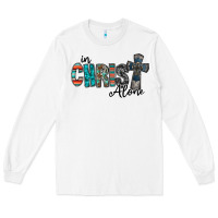 White in christ alone Long Sleeve Tee - RacoonDesign