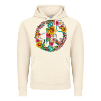 Vintage Artic floral peace sign with gemstone Vintage Hoodie - Artiststas
