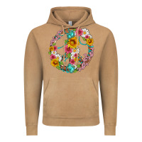 Vintage Camel floral peace sign with gemstone Vintage Hoodie - Artiststas