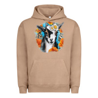 Pigment Burro Daisy Goat With Background Urban Hoodie - RanaPortraitStore