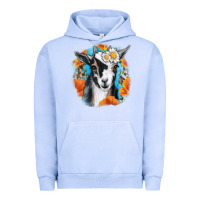 Pigment Grape Ice Daisy Goat With Background Urban Hoodie - RanaPortraitStore