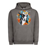 Pigment Tornado Daisy Goat With Background Urban Hoodie - RanaPortraitStore