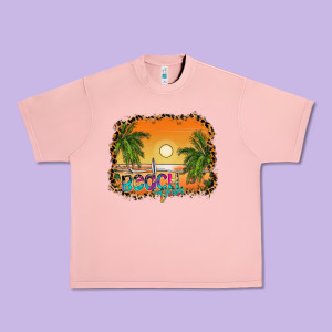 Beach Vibes Urban Heavy Tee Designed By Cowhidedigitalart