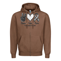 Chestnut Peace Love Cure Carcinoid Cancer Zipper Hoodie - Jasminsmagicworld