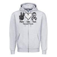 Peace Love Cure Carcinoid Cancer Zipper Hoodie | Teevron