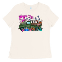 Bone happy easter day truck Ladies Tee - CowhideDigitalArt