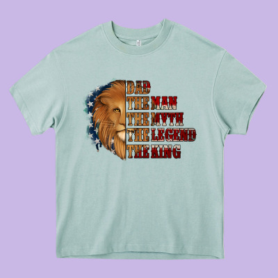 Dad The Man The Myth The Legend The King Heavy Core Tee Designed By Jasminsmagicworld