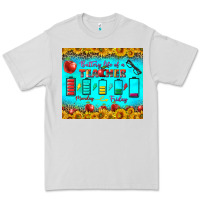 Dove Grey Battery Life Of A Teacher Tumbler Premium Tee - BundleAndBundleShop