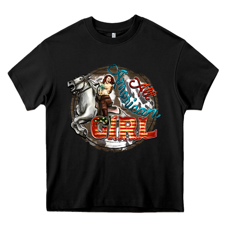 All American Girl Heavy Core Tee by FaDigitalArtStudio | Teevron