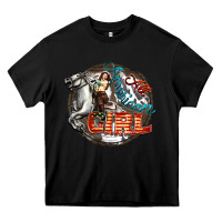 Black All American Girl Heavy Core Tee - FaDigitalArtStudio