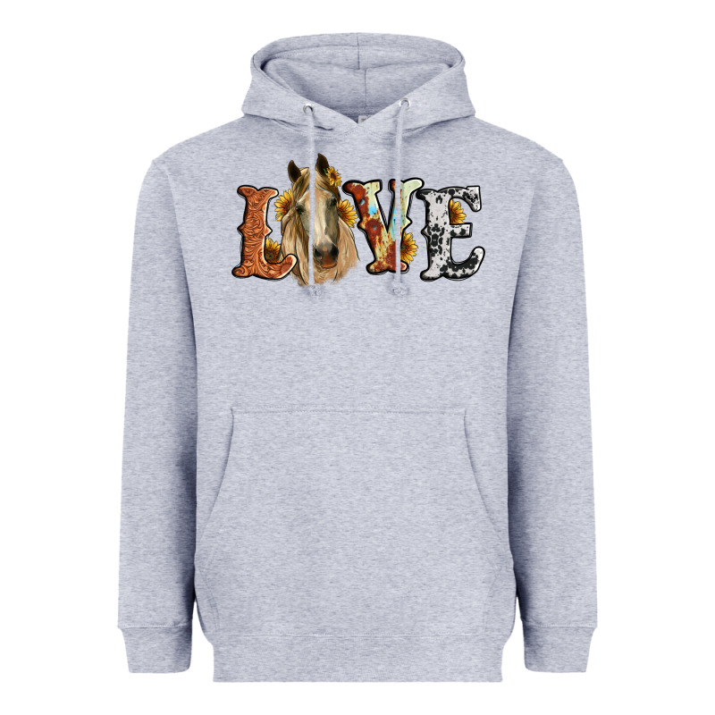 Love Horse Sunflower Heavyweight Hoodie by RanaPortraitStore | Teevron
