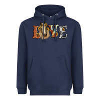 Navy love horse sunflower Heavyweight Hoodie - RanaPortraitStore