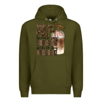 Army Green iced coffee because my sarcasm needs to stay hydrated Premium Hoodie - BarkalooDesign