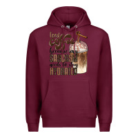 Burgundy iced coffee because my sarcasm needs to stay hydrated Premium Hoodie - BarkalooDesign