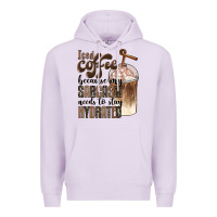 Lilac iced coffee because my sarcasm needs to stay hydrated Premium Hoodie - BarkalooDesign