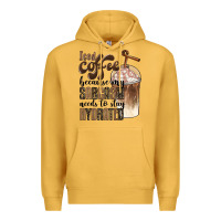 Mustard iced coffee because my sarcasm needs to stay hydrated Premium Hoodie - BarkalooDesign