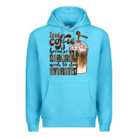 Ocean Blue iced coffee because my sarcasm needs to stay hydrated Premium Hoodie - BarkalooDesign