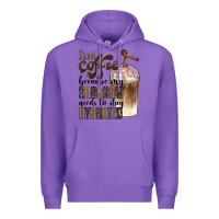 Purple iced coffee because my sarcasm needs to stay hydrated Premium Hoodie - BarkalooDesign