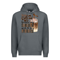 Rock iced coffee because my sarcasm needs to stay hydrated Premium Hoodie - BarkalooDesign
