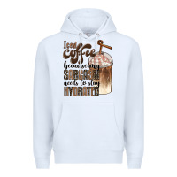 White iced coffee because my sarcasm needs to stay hydrated Premium Hoodie - BarkalooDesign