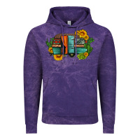 Cloud Purple caravan sunflowers and cactus Vintage Hoodie - Artiststas