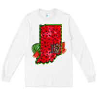 White indiana watermelon Long Sleeve Tee - RacoonDesign