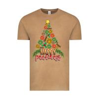 Paw Print Christmas Tree Vintage Tee | Teevron