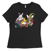 Black Happy Easter Ladies Tee - CowhideDigitalArt