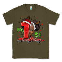 Army Green my first christmas african girl Classic Tee - BarkalooDesign
