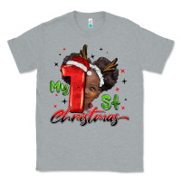 Heather Grey my first christmas african girl Classic Tee - BarkalooDesign