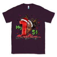Plum my first christmas african girl Classic Tee - BarkalooDesign