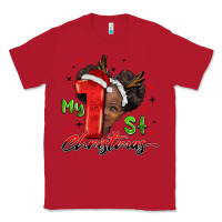 Red my first christmas african girl Classic Tee - BarkalooDesign