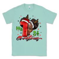 Seafoam my first christmas african girl Classic Tee - BarkalooDesign