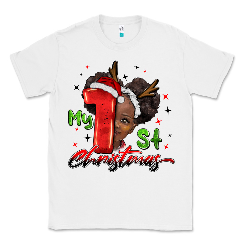 My First Christmas African Girl Classic Tee by BarkalooDesign | Teevron