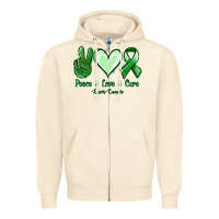 Sandshell Peace Love Cure Liver Cancer Zipper Hoodie - Jasminsmagicworld