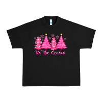 Black Tis the Season Pink Trees Urban Heavy Tee - CowhideDigitalArt