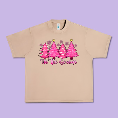 Tis The Season Pink Trees Urban Heavy Tee Designed By Cowhidedigitalart