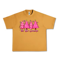 Peanut Butter Tis the Season Pink Trees Urban Heavy Tee - CowhideDigitalArt