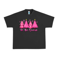 Pigment Black Tis the Season Pink Trees Urban Heavy Tee - CowhideDigitalArt