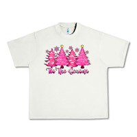 Pistachio Tis the Season Pink Trees Urban Heavy Tee - CowhideDigitalArt